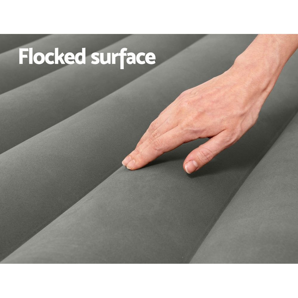 Bestway Queen Air Mattress - 30cm Inflatable Bed with Built-in Pump, Grey - Perfect for Camping, Guest Beds & Home Use