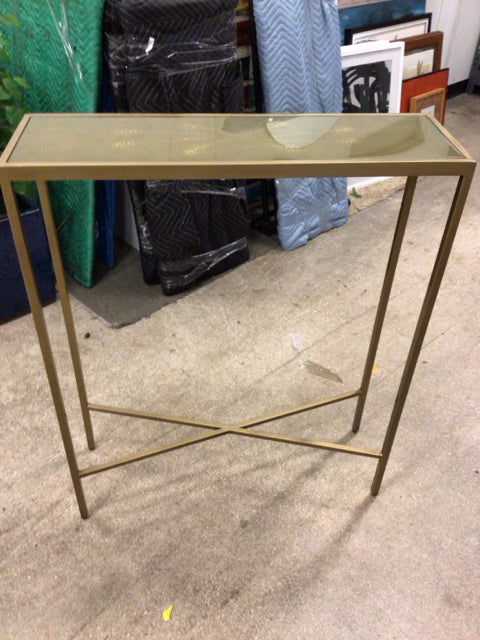 Interlude Home Dorian Shagreen Console Table - Mid-Century Modern Entryway Furniture for Hallway, Living Room & Foyer Decor
