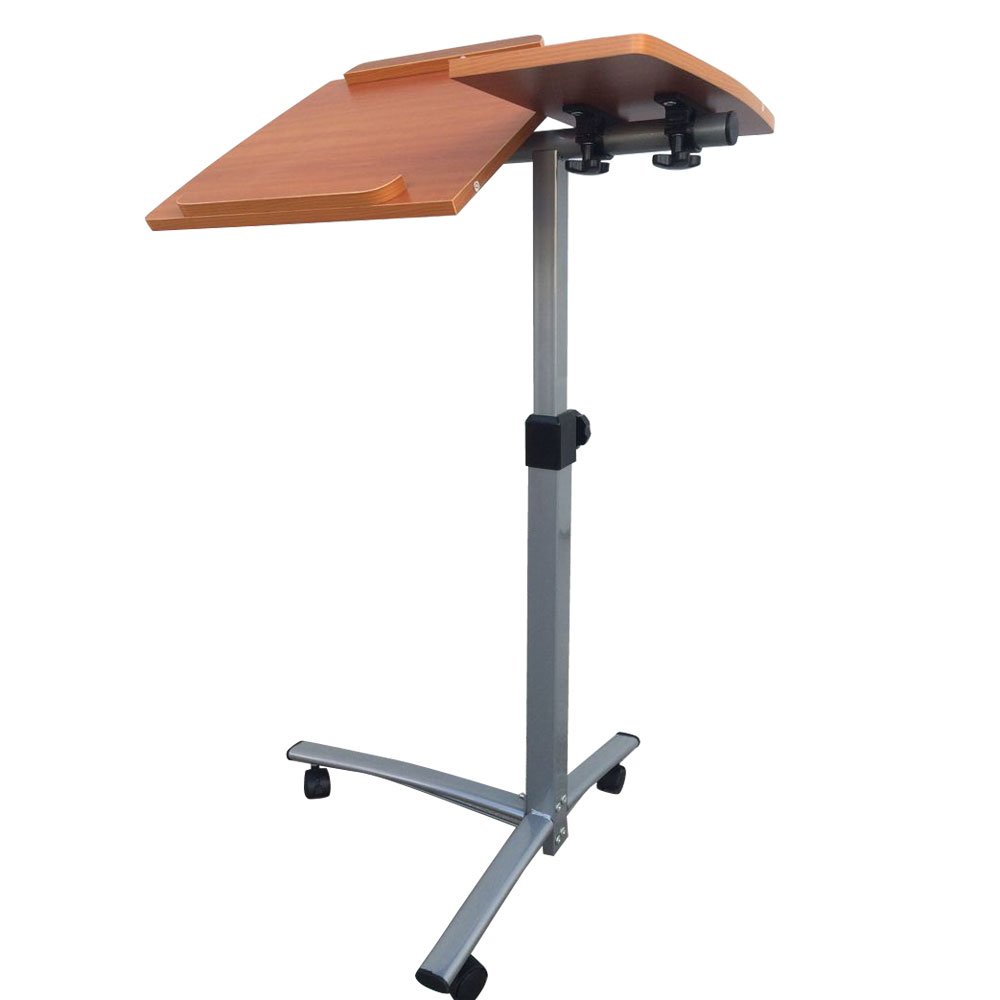 Adjustable Rolling Laptop Desk with Angle & Height Control - Mobile Laptop Stand Cart, Over-Bed Workstation, Home Office Computer Desk for Notebooks, Ideal for Small Spaces & Remote Work