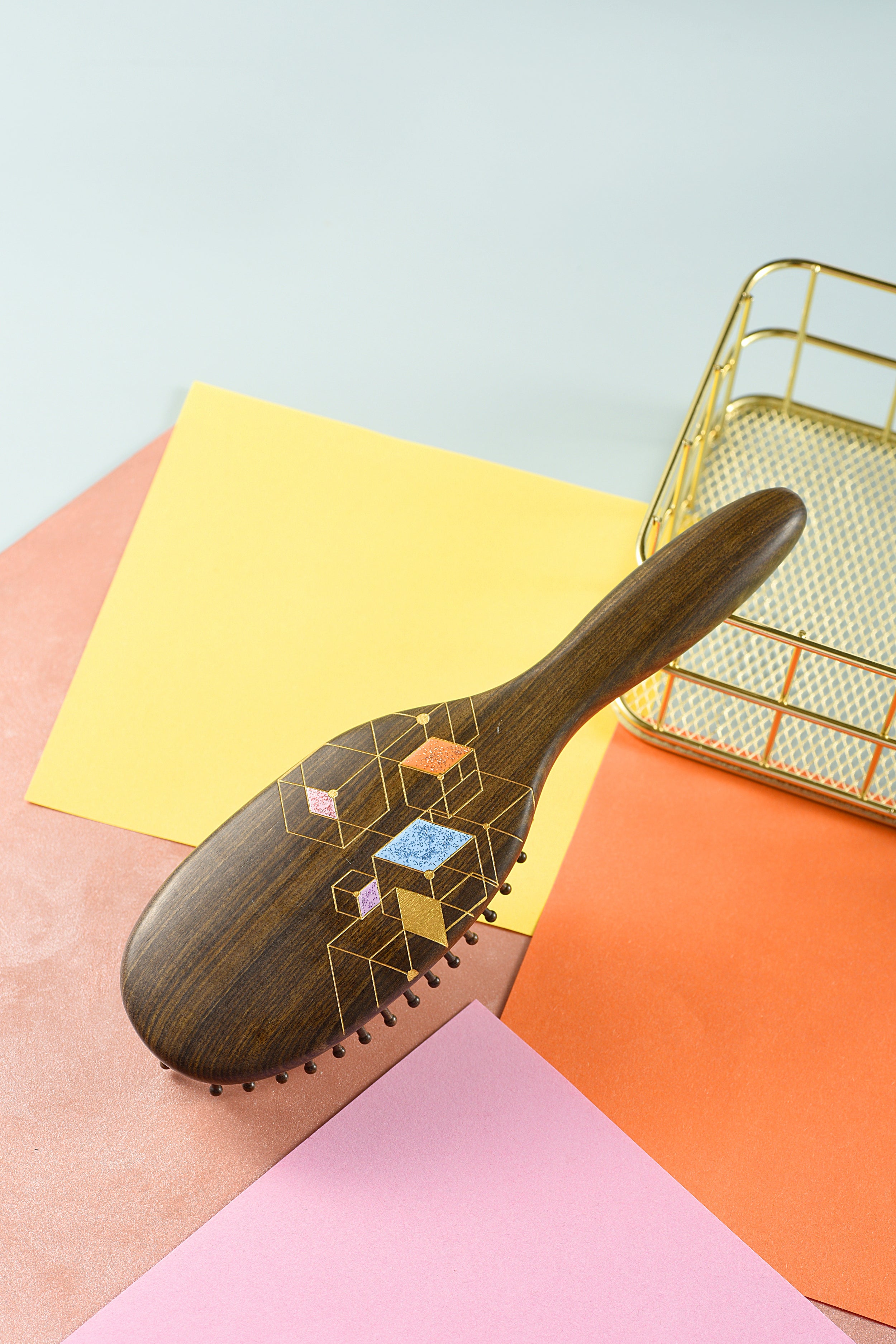 Lattice Cushion Hair Brush - Detangling & Styling Hair Brush for Women & Men - Perfect for Home, Salon & Travel Use