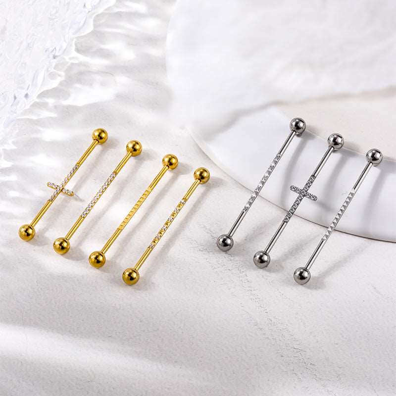 14 Gauge Internally Threaded Industrial Barbell - Surgical Steel Body Jewelry for Piercings | Perfect for Eyebrow, Nose, Lip & Cartilage Piercings