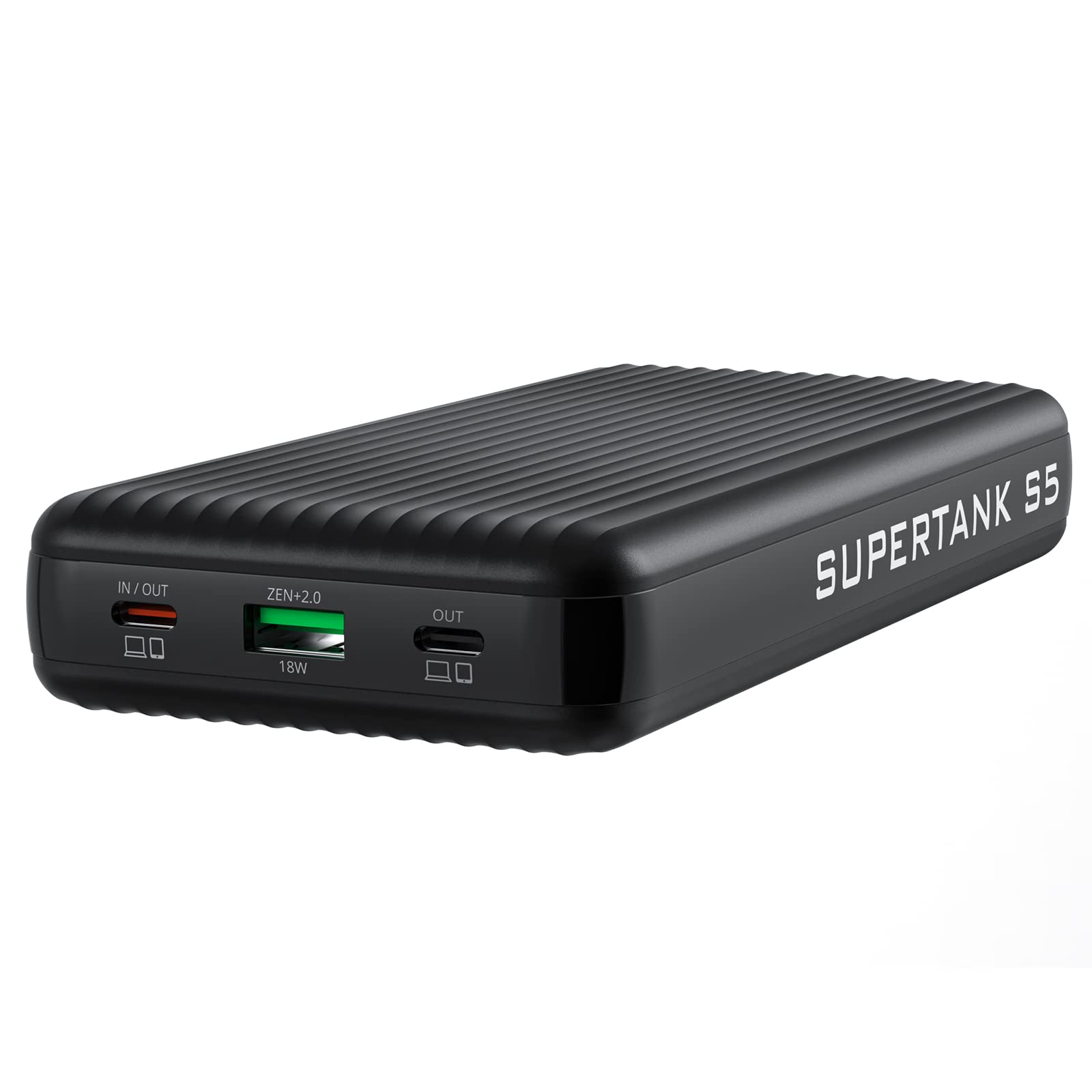 Zendure SuperTank S5 24000mAh Portable Charger - 100W PD Fast Charging Power Bank with 2 USB-C & 1 USB-A Ports (Total 205W) for MacBook, iPad, iPhone, AirPods Pro - Perfect for Travel, Work & Outdoor Adventures
