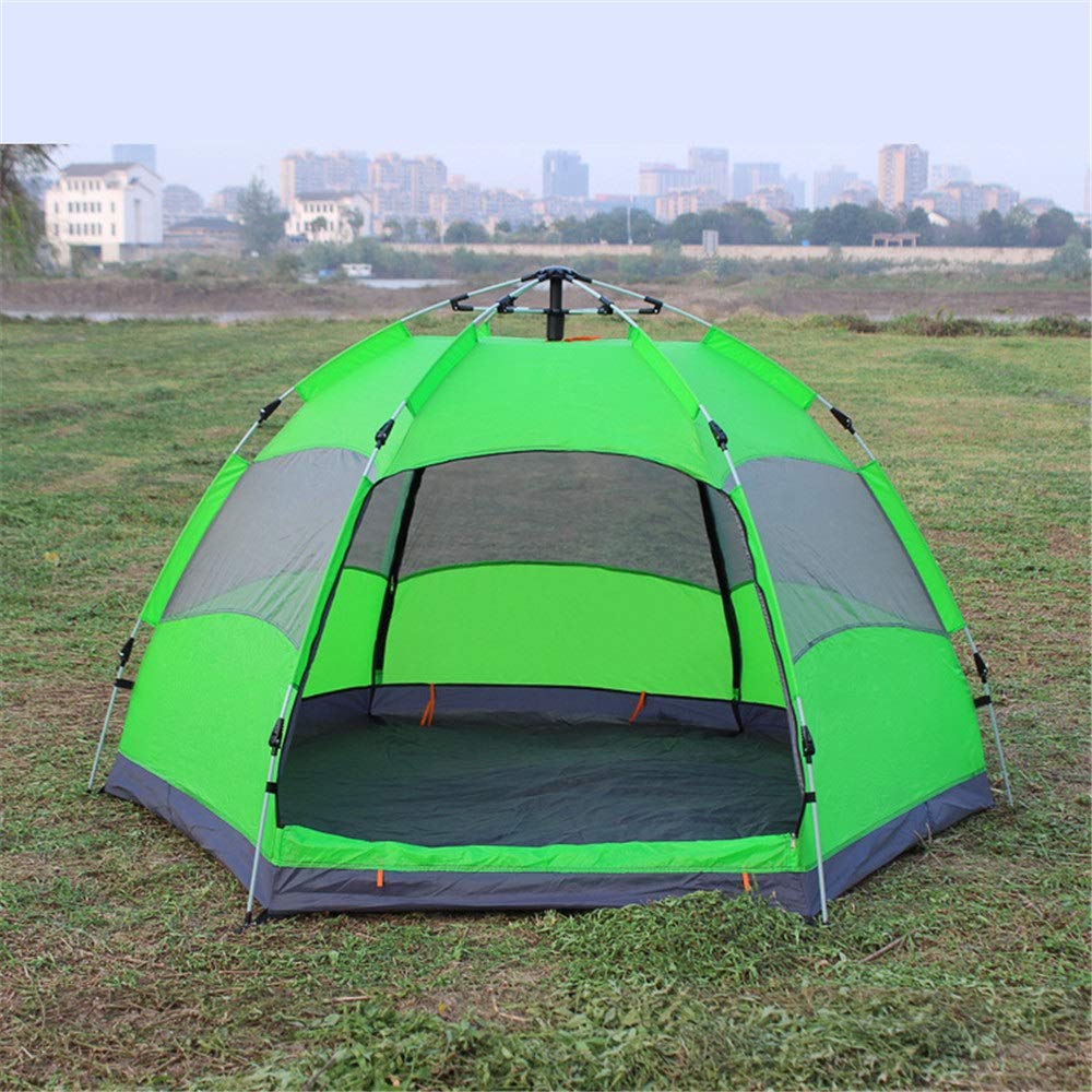 AASSDOO Family Camping Tent - 3-5 Person Waterproof Double Layer Outdoor Dome Tent with Rainfly - Perfect for Backpacking, Hiking & Beach Trips