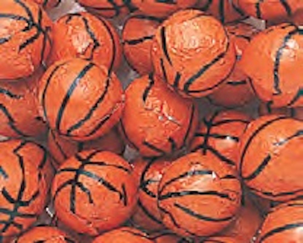 Foil-Wrapped Milk Chocolate Basketballs - 1LB Bag for Gifts & Parties