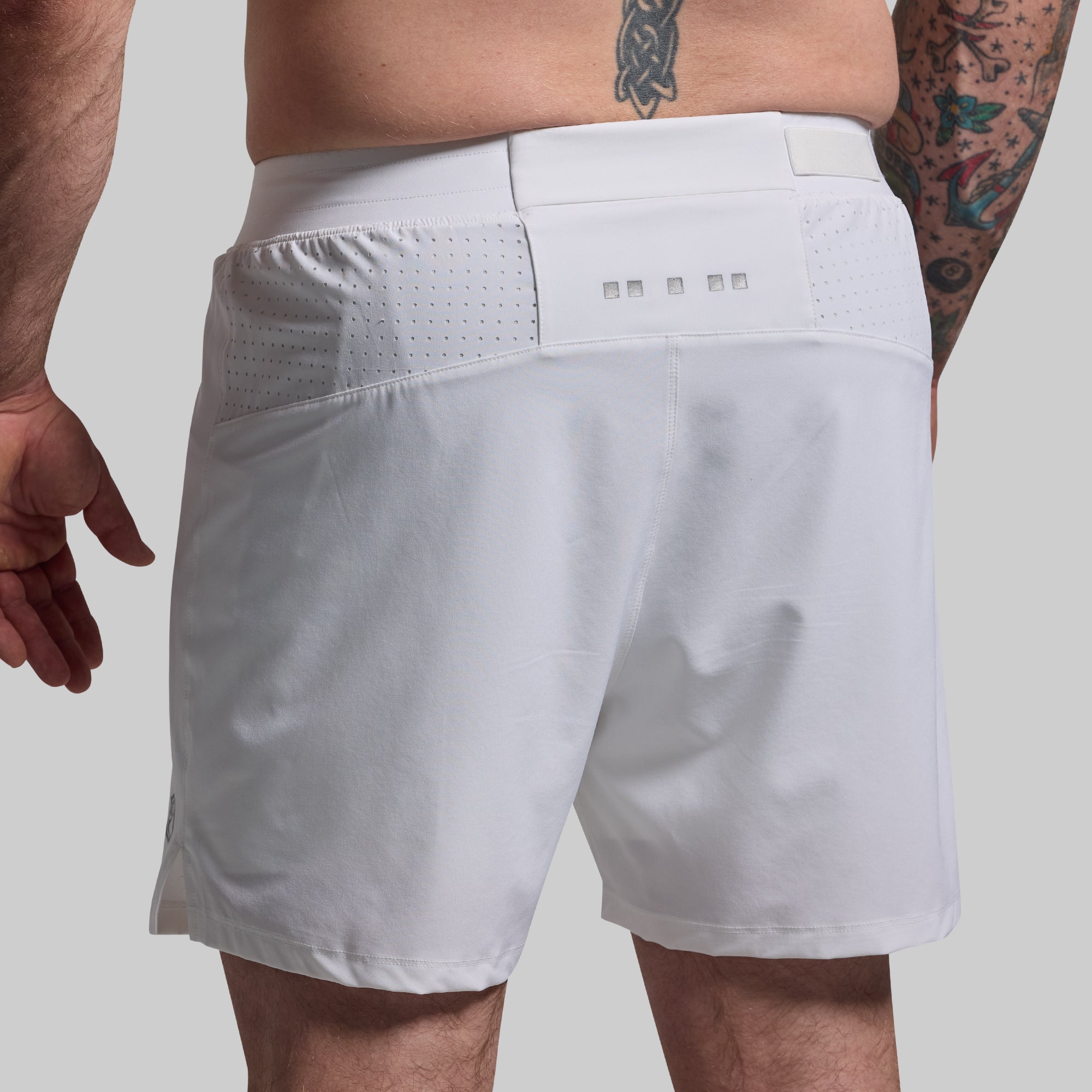 Men's Performance Compression Shorts - Breathable & Moisture-Wicking Running Workout Shorts for Gym, Jogging & Training (White)
