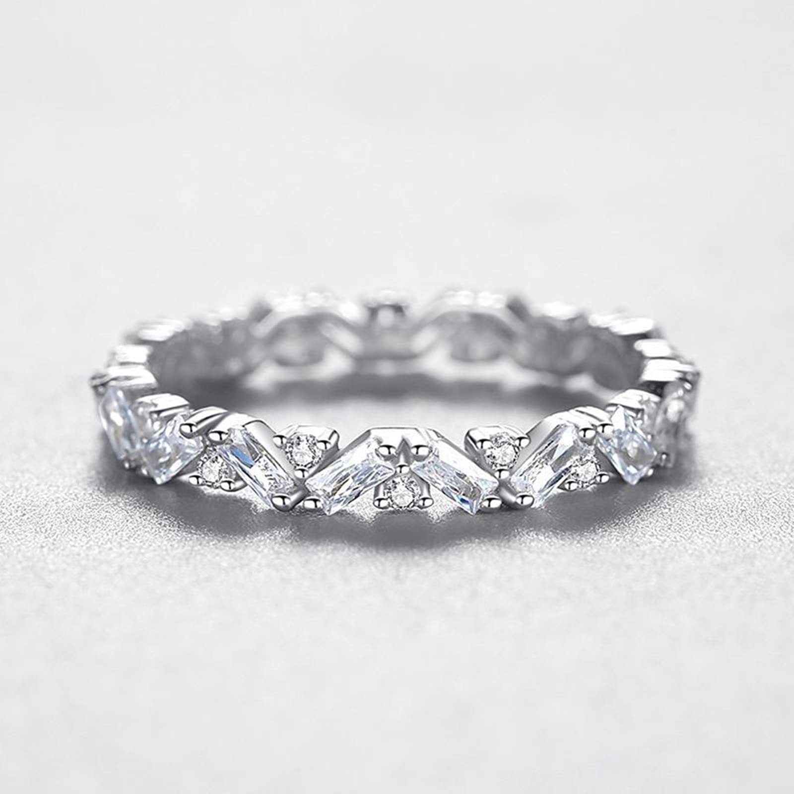 925 Sterling Silver Women's Engagement Rings - Elegant Cubic Zirconia Wedding Band for Her | Perfect for Proposals, Anniversaries & Special Occasions