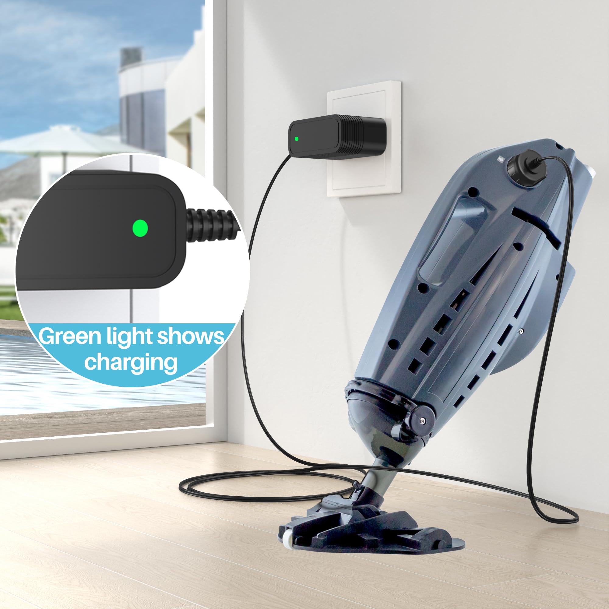 Pool Blaster Vacuum Charger & Power Cord - Compatible with Max Li, Max Li CG, Max Li HD, Millenium Li, iVAC 360 Li, Volt FX-8 Li - Replacement Charging Adapter for Cordless Pool Cleaners | Perfect for In-Ground & Above-Ground Pool Maintenance