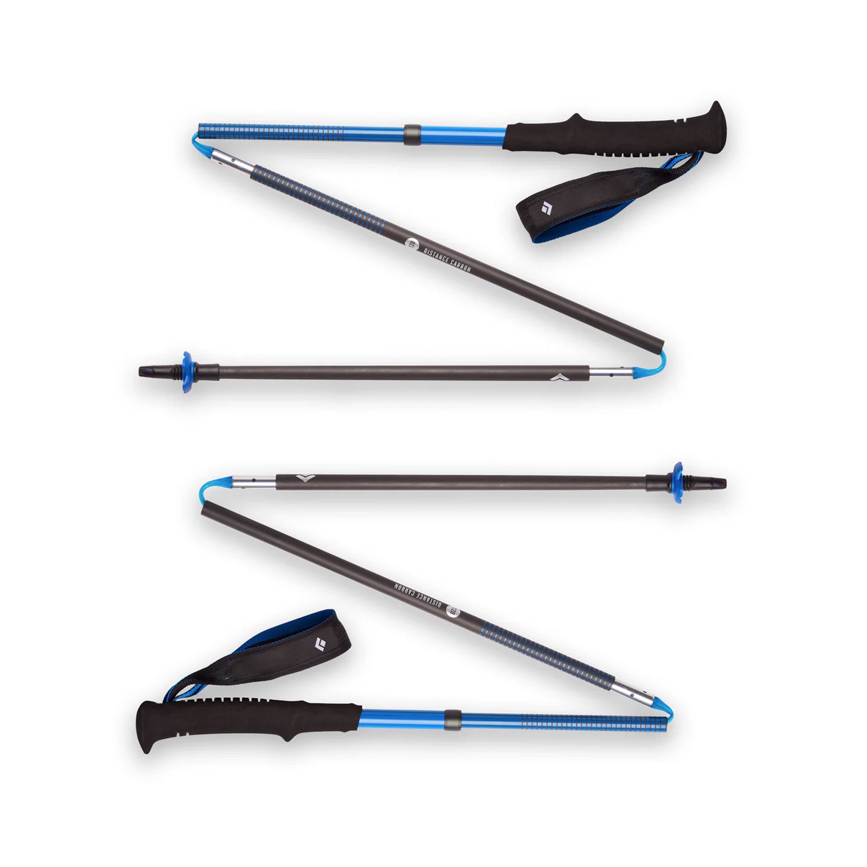 Black Diamond Distance Carbon Z Trekking Poles - Lightweight Carbon Fiber Running & Hiking Poles for Trail Runners & Outdoor Enthusiasts - Perfect for Mountain Climbing, Backpacking & Trail Running Adventures