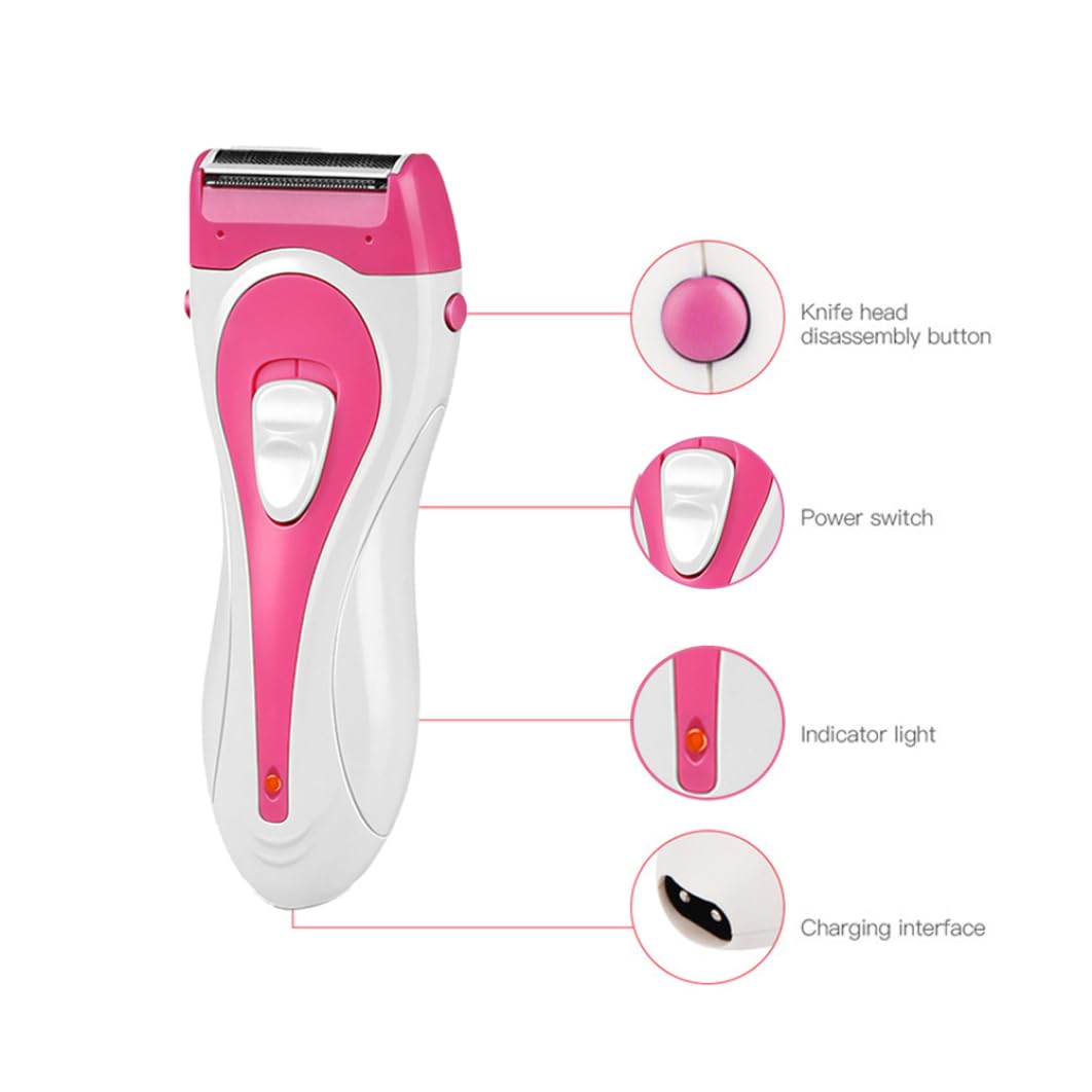 Electric Lady Shaver & Epilator for Women - Painless Hair Removal for Legs, Arms, Underarms & Full Body - Rechargeable Cordless Trimmer for Smooth Skin - Perfect for Travel, Gym & Home Use