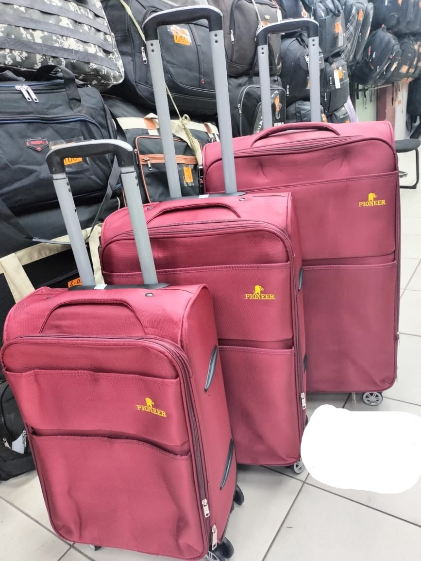 Premium 3-Piece Luggage Set in Maroon - Lightweight Spinner Suitcases for Travel, Business Trips & Family Vacations