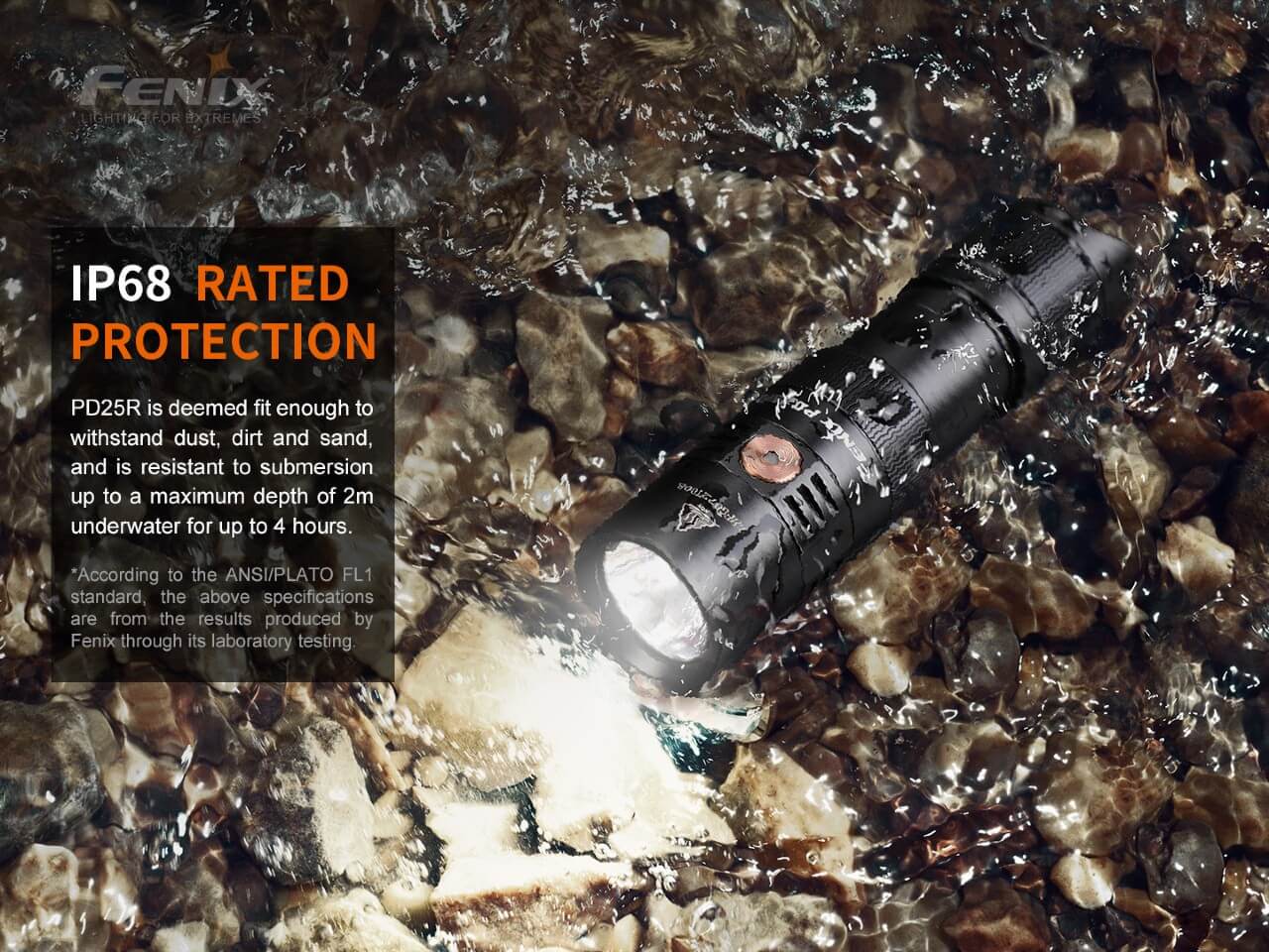 Fenix PD25R Rechargeable LED Flashlight 1000 Lumens, Compact Tactical Flashlight with USB-C Charging - Perfect for Camping, Hiking & Emergency Use