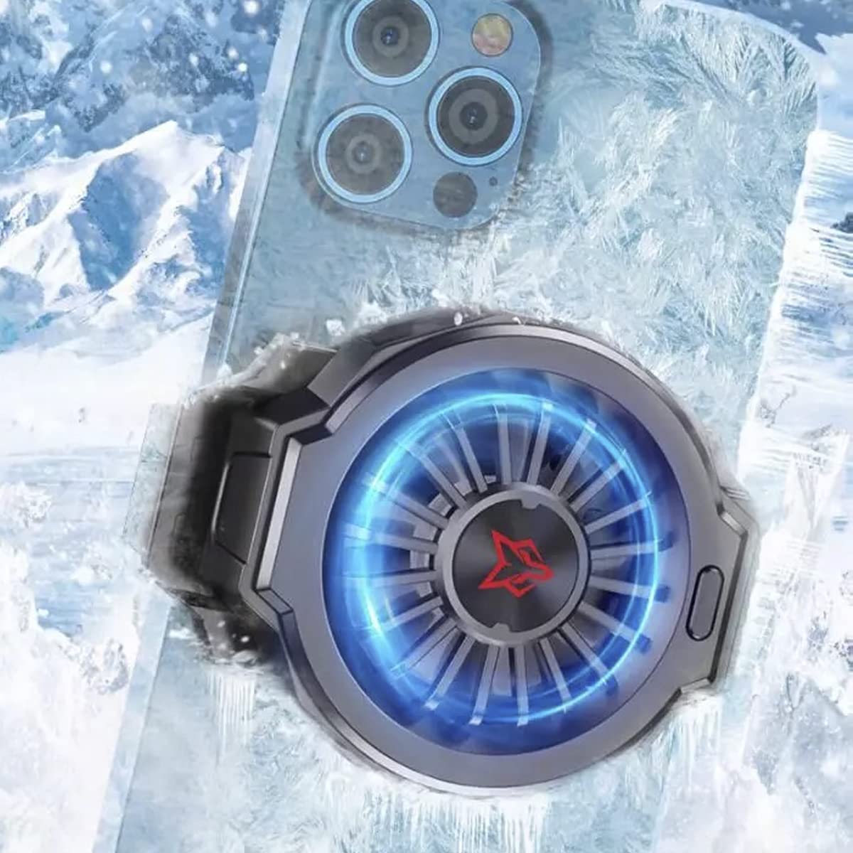RGB Phone Cooler for Gaming - Portable Cell Phone Fan Cooler S02 with LED Lights | Keep Your Phone Cool During Intense Gaming & Streaming Sessions