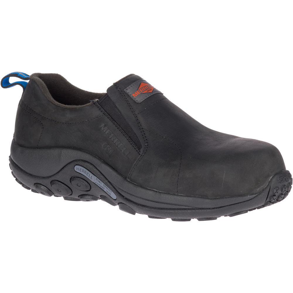 Men's Carbon Fiber Jungle Moc LTR SD Work Shoes - Lightweight Safety Footwear for Construction, Hiking & Outdoor Work (Black)