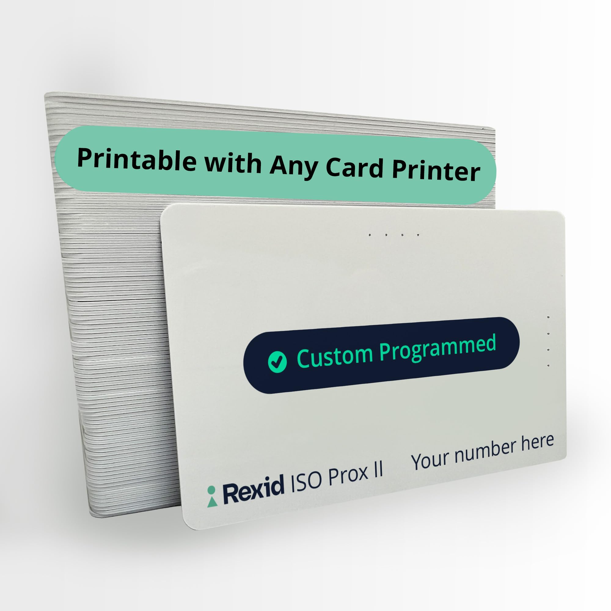 Same Day Custom Programmed & Numbered RexID ISO Prox I Cards - 26bit H10301 Format (Replaces 1386 & 1326) | Compatible with Access Control Systems | Office, Hotel & Facility Security Solutions