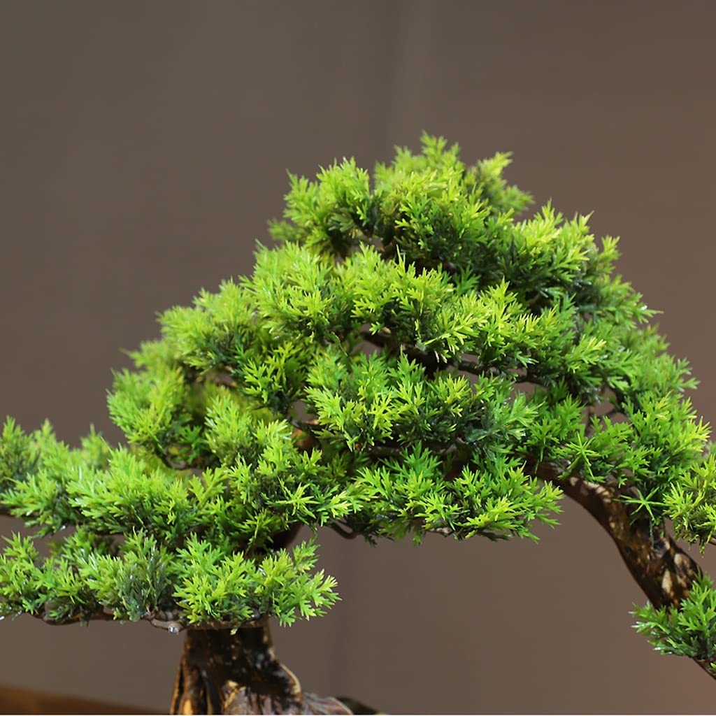 Artificial Bonsai Tree - Realistic Fake Pine Potted Plant for Home & Office Decor | Desk Decoration, Indoor Greenery, Zen Garden Accent