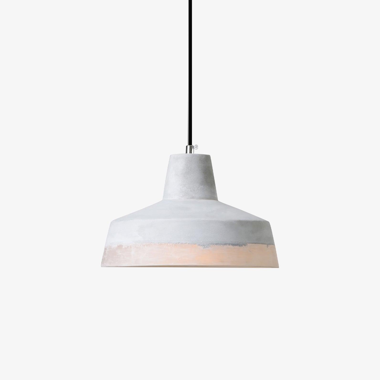 Delia Modern Cement Pendant Light - Industrial Style Hanging Lamp for Kitchen, Dining Room & Bedroom Lighting