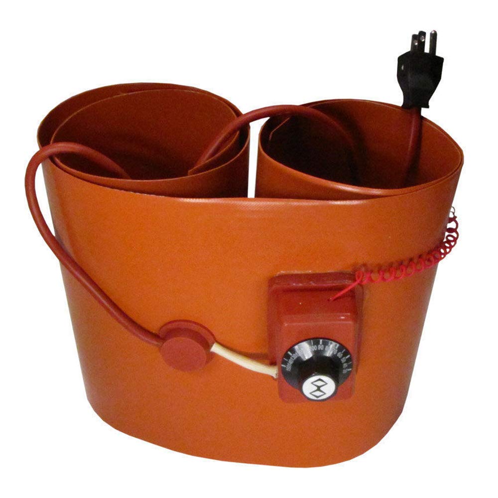 110V Oil Drum Heater with Temperature Control - 9.84x68.5 Inch Silicone Rubber Heating Blanket (2000W) - Perfect for Industrial Drum Heating, Chemical Processing & Cold Weather Storage