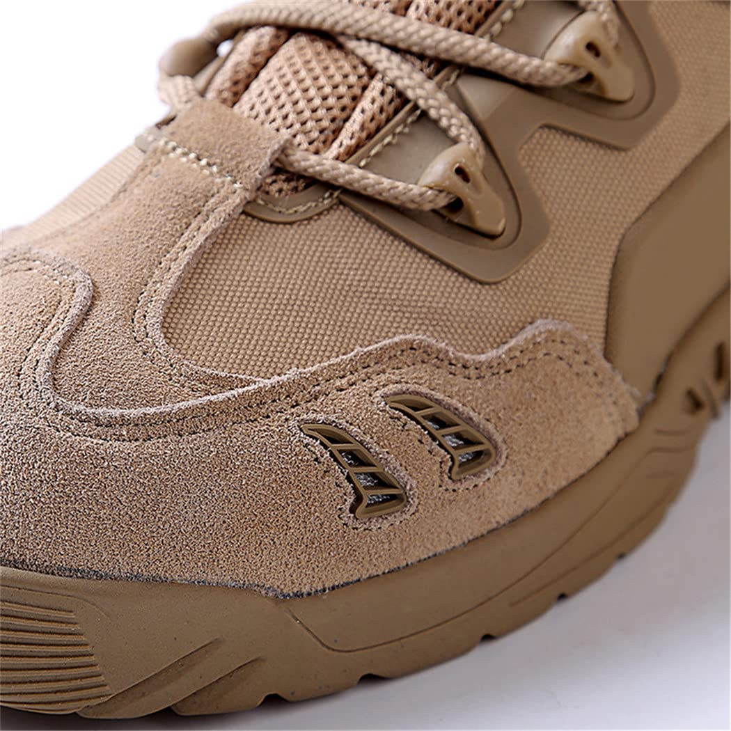 **KEHAIOO Men's Leather Breathable Desert Boots - Durable Outdoor Climbing, Hunting & Military Tactical Training Shoes for Hiking, Camping & Adventure**