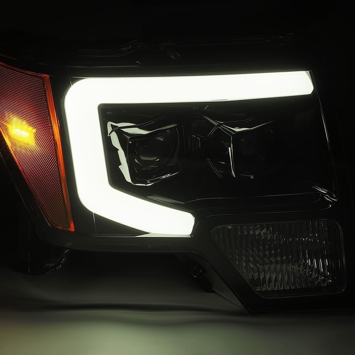 09-14 Ford F150 LUXX Series LED Projector Headlights - Chrome Housing - High Performance Lighting for Night Driving & Off-Road Adventures