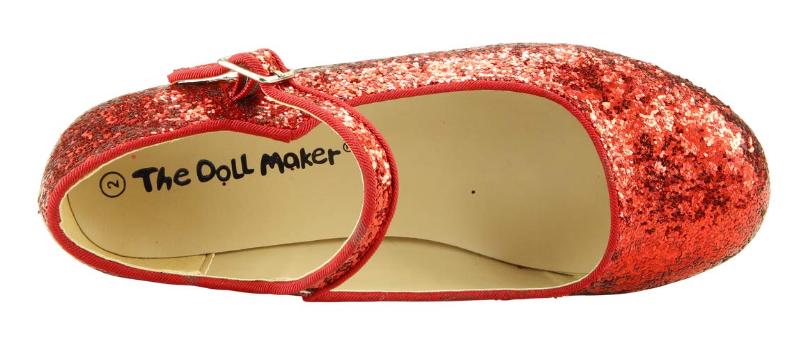 The Doll Maker Glitter Bean Flower T-Strap Flat Shoes - Stylish & Comfortable Women's Flats for Casual Wear, Office, and Date Nights