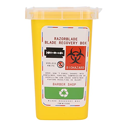 Yellow Quart Flip Top Sharps Container - Safe Needle & Blade Disposal Box for Hair Salons, Clinics & Tattoo Shops - BPA-Free Medical Waste Bin for Safe Disposal of Razors, Scalpels & Syringes