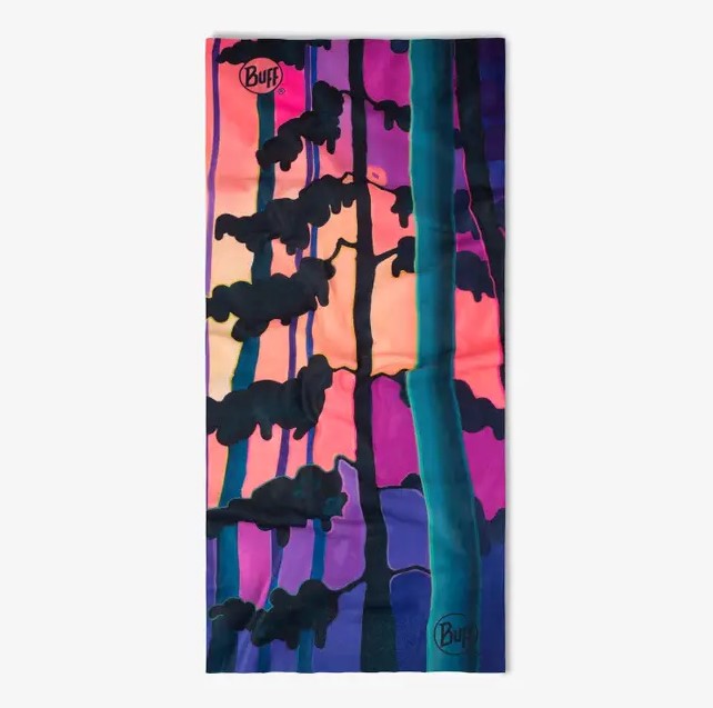 BUFF Original Multifunctional Headwear - Red Leaves Print for Hiking, Running, Cycling & Outdoor Activities