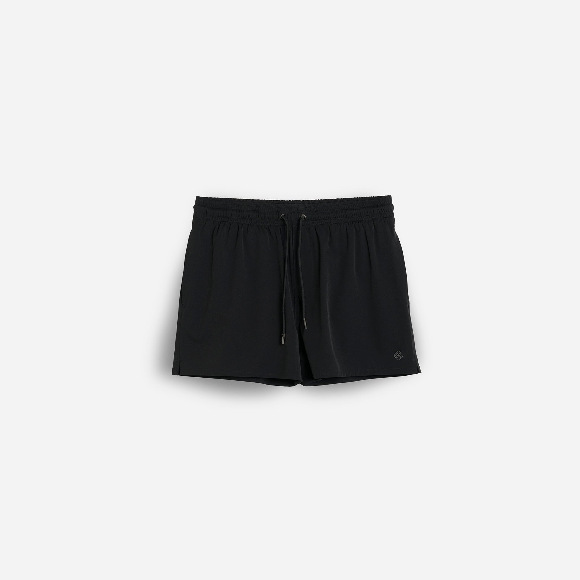 **Men's Quick-Dry Nylon Swim Shorts with Black Embroidery - Comfortable Beach & Pool Swimwear for Summer Vacation**