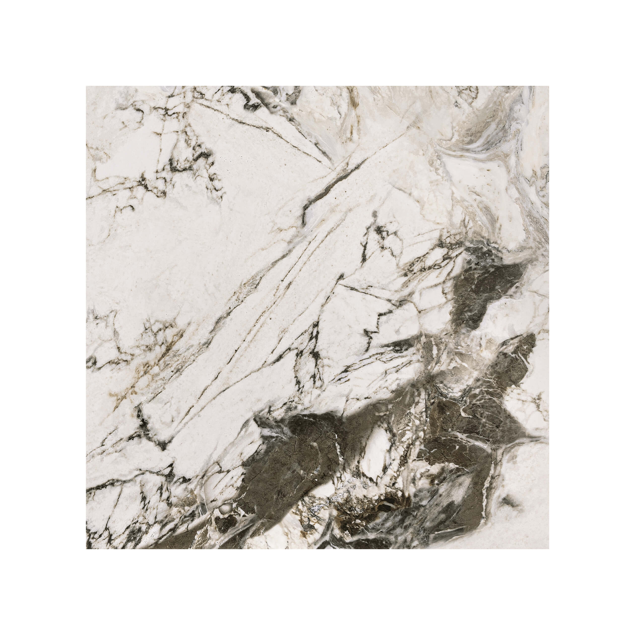 Elysium 600x600mm Digital Decorative Glazing White Tile - Perfect for Bathroom, Kitchen & Living Room Wall Decor