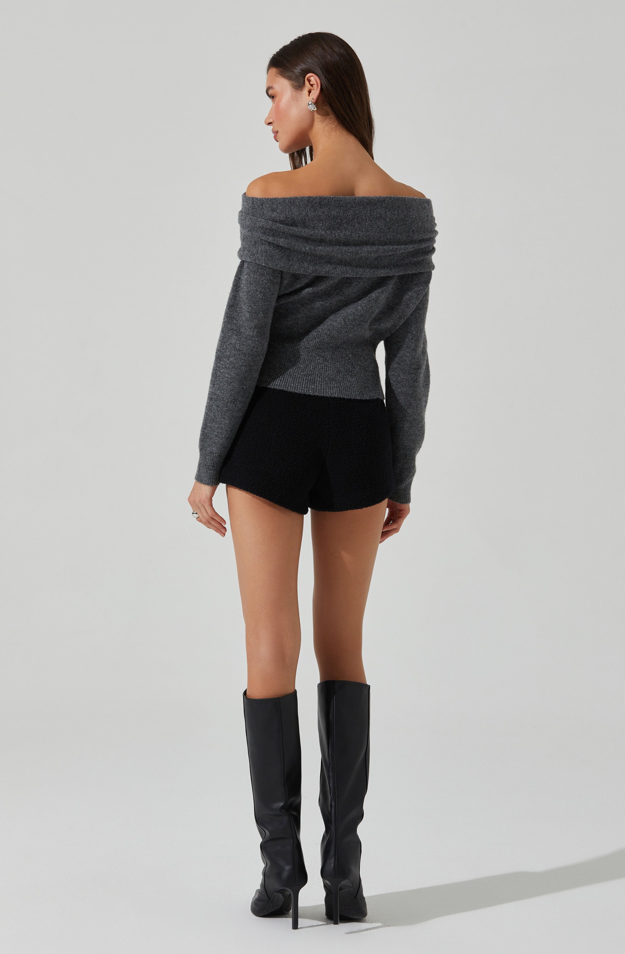 Wylie Off Shoulder Sweater for Women - Cozy Knit Pullover, Casual Loose Fit, Long Sleeve Winter Top | Perfect for Date Nights, Office Wear & Holiday Outfits