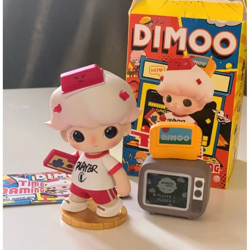 DIMOO Time Roaming Series Video Game Boy Collectible Figure - Retro Gaming Character Toy for Display & Decoration - Perfect for Gamers, Collectors & Anime Fans (Gaming Room, Office Desk, Shelf Decor)