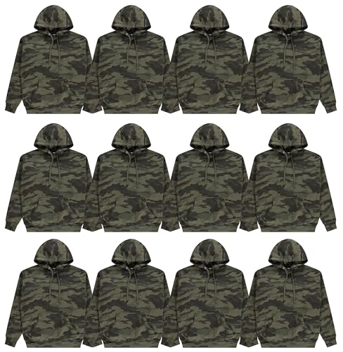 12 Pack Green Camo Hoodies