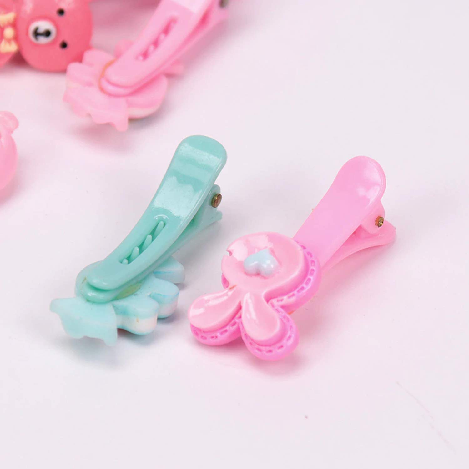 20Pcs Cute Cartoon Hair Clips for Girls, Teens & Women - Colorful Hairgrips with Fun Shapes - Perfect for School, Parties & Daily Hair Styling