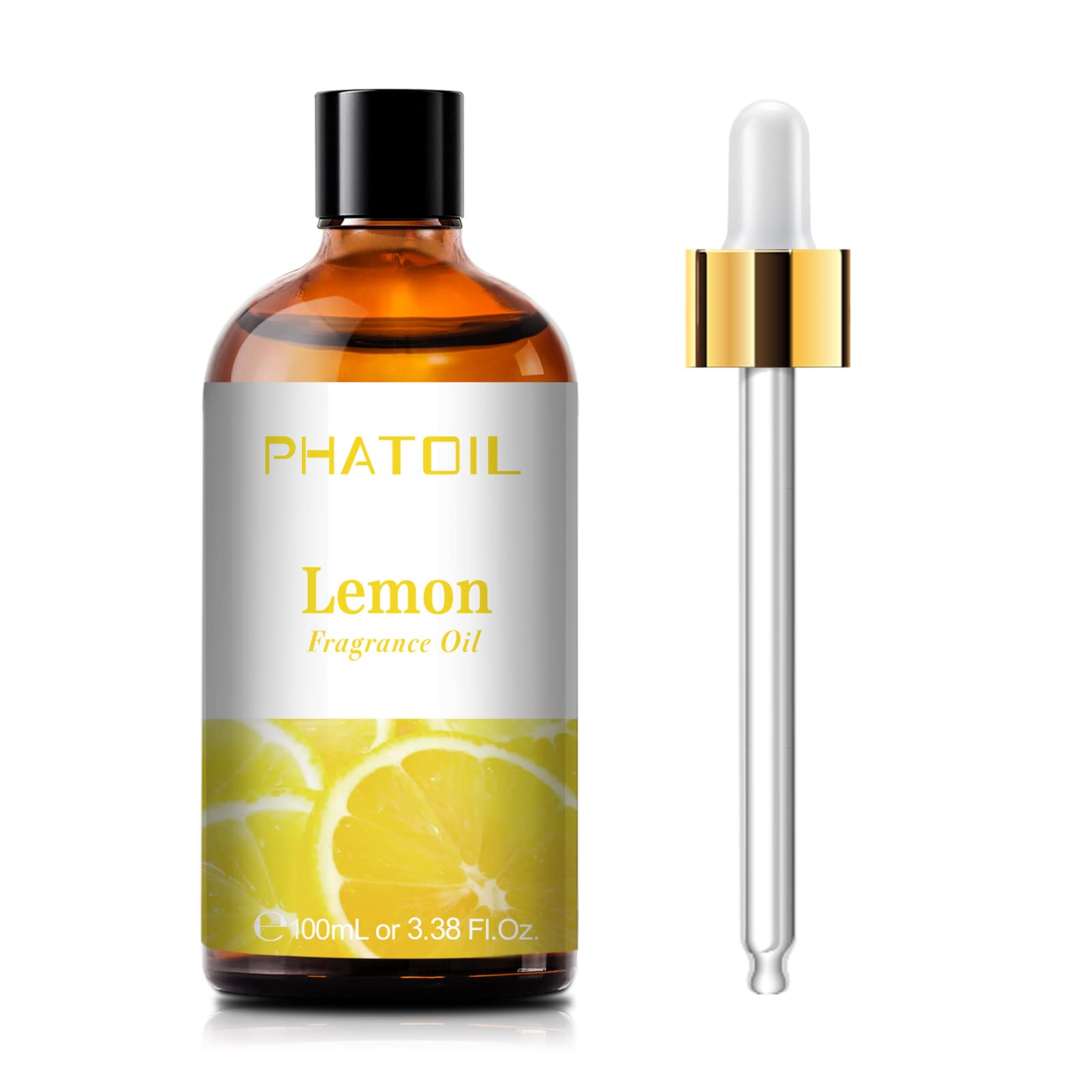 100ML Lemon Essential Oil for Aromatherapy, Diffuser & Humidifier - Pure Natural Fragrance Oil for Relaxation, Yoga, DIY Candle & Soap Making (3.38FL.OZ) - Perfect for Home Spa, Meditation & Stress Relief