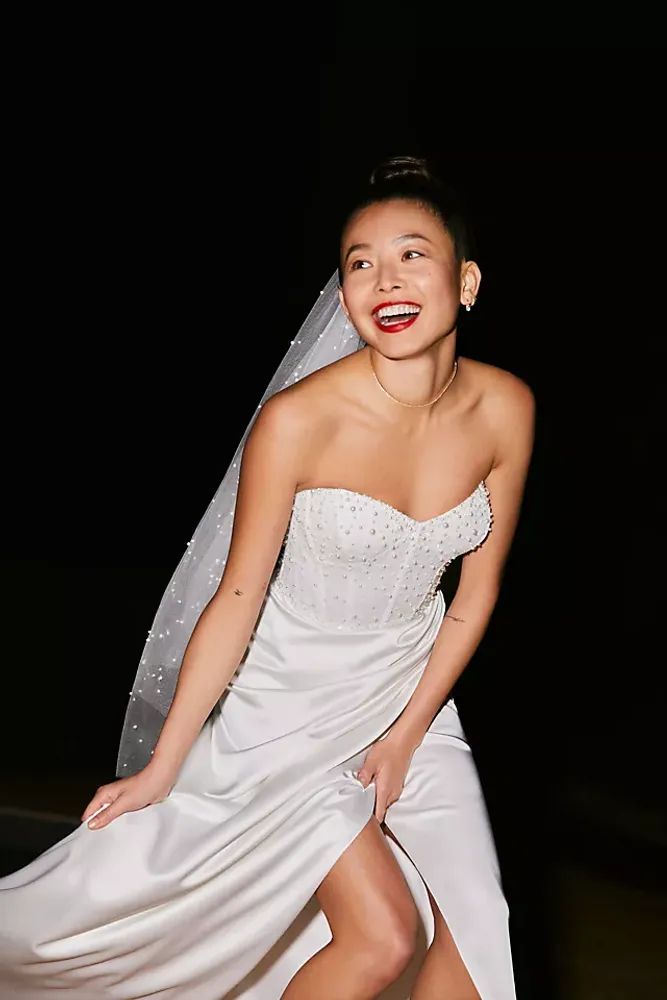 Watters Tilly Gown - Elegant A-Line Wedding Dress with Lace Details | Perfect for Bridal, Formal Events & Special Occasions