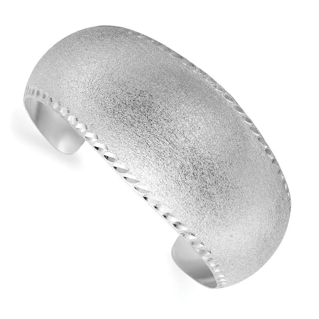28.41mm 925 Sterling Silver Sparkle Cut Stackable Bangle Bracelet for Women - Elegant Cuff Jewelry Gift for Birthday, Anniversary & Everyday Wear
