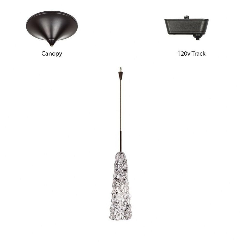 WAC Lighting QP960-CL/CH Ice Quick Connect Pendant Light Fixture - Clear Glass Shade with Chrome Socket Set - Perfect for Kitchen Island, Dining Room & Modern Home Decor