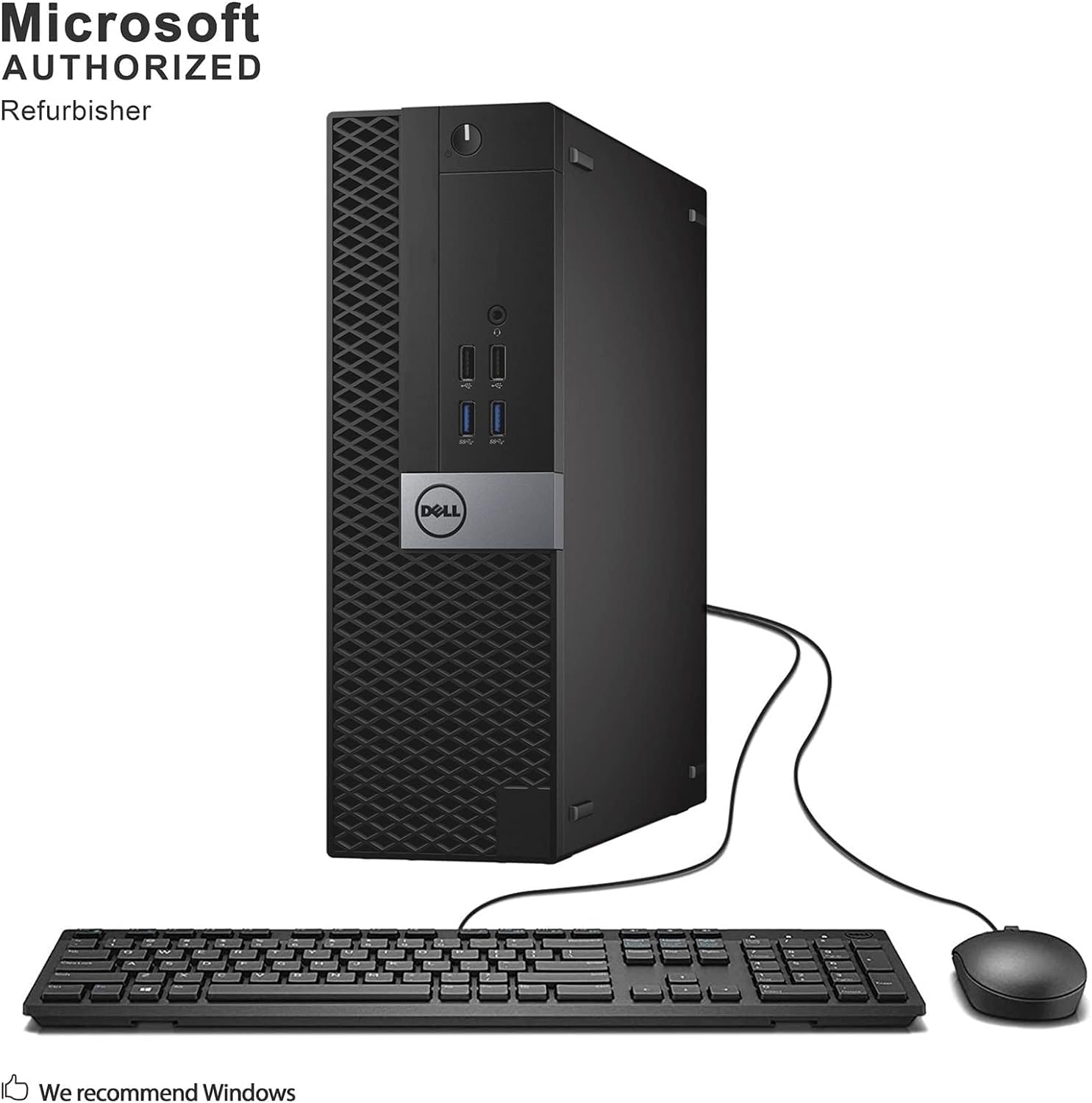 Refurbished Dell OptiPlex 3050 SFF Desktop PC - Intel Core i7-7100 7th Gen 3.9GHz, 8GB DDR4 RAM, 180GB M.2 SSD, Windows 10 Pro | WiFi, Keyboard & Mouse Included | Home Office & Business Use | 1-Year Warranty