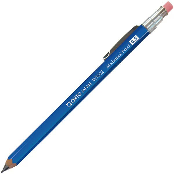 OHTO Wooden Mechanical Pencil - Classic Pencil Design with Smooth Writing for School, Office & Sketching | Premium Wooden Barrel Mechanical Pencil for Students, Artists & Professionals