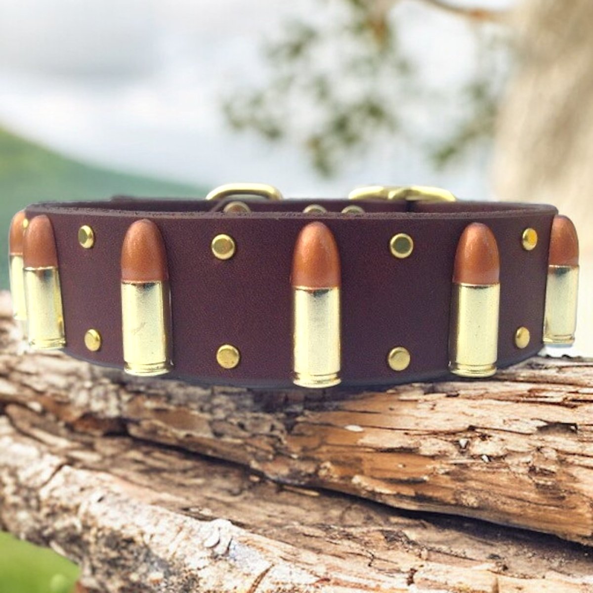 Premium Genuine Leather Dog Collar with Heavy-Duty Buckle - Durable & Stylish for Large & Medium Dogs - Perfect for Training, Walking & Outdoor Adventures