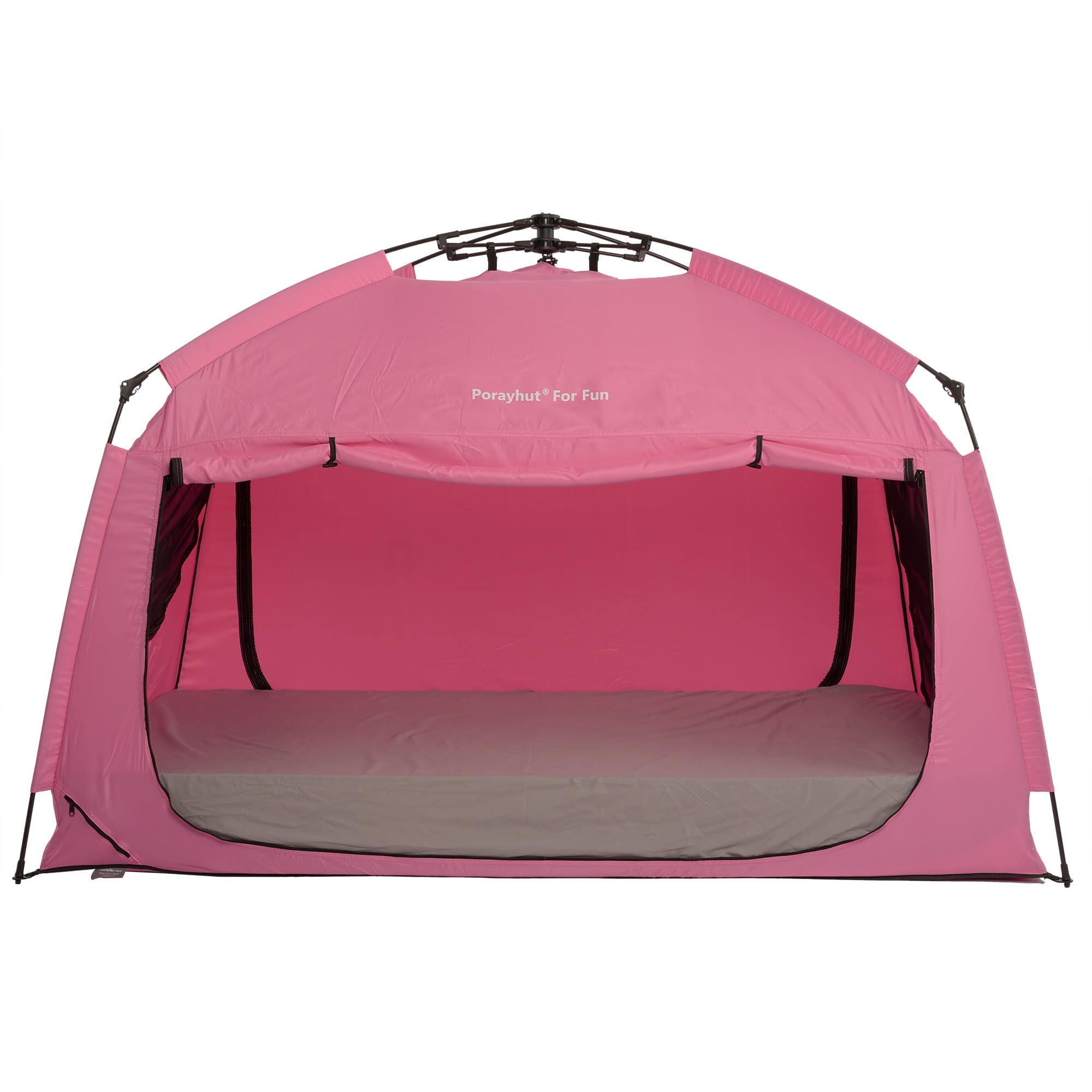 Instant Privacy Bed Tent for Sleeping - Quick Set Up Portable Bed Canopy with 3 Doors & Large Space (Pink, Full Size) - Perfect for Dorms, Apartments, Camping & Guest Rooms