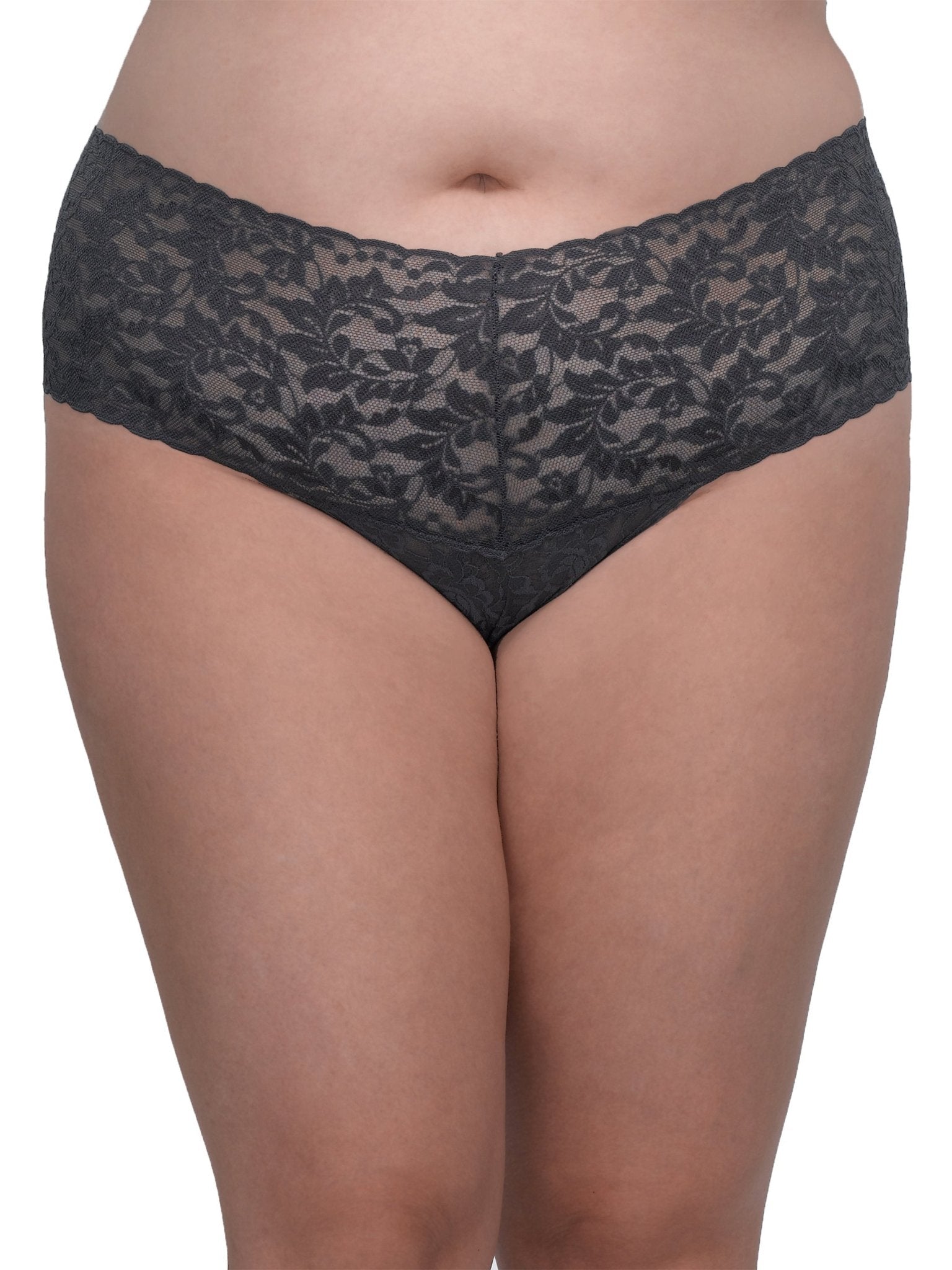 Plus Size Retro Lace Thong Panties - Comfortable High Waist Underwear for Women | Perfect for Everyday Wear & Special Occasions