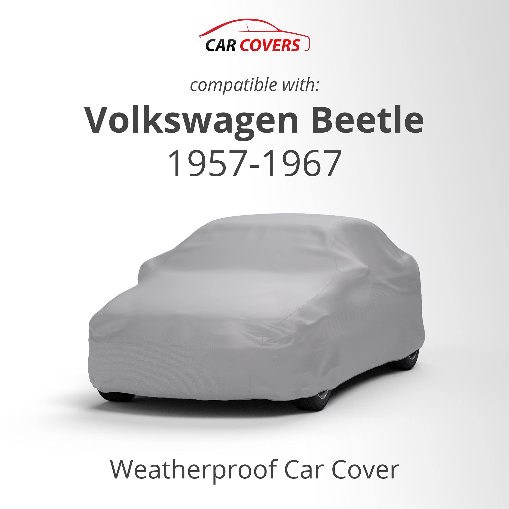 Weatherproof Car Cover for Volkswagen Beetle 1957-1967 - Outdoor Waterproof Vehicle Protection with Anti-Theft Cable Lock | Perfect for Garage, Driveway & Long-Term Storage
