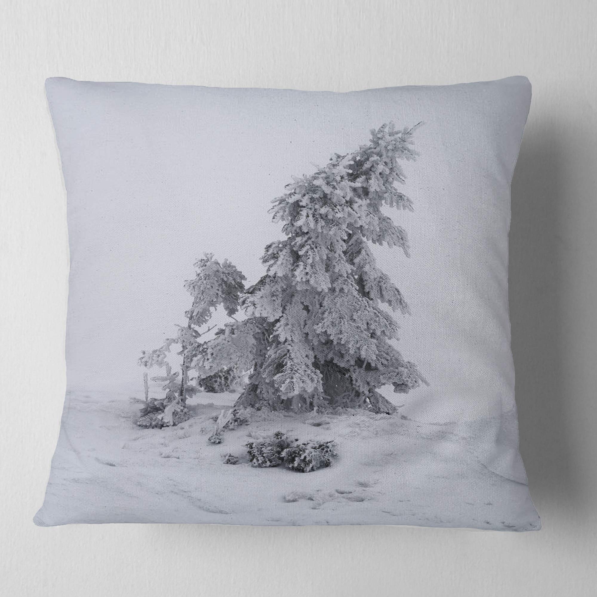 DesignQ CU8993 Soft Pillow Cushion - 18x18 Inches Square Decorative Throw Pillow in Black - Perfect for Sofa, Bed, and Home Decor