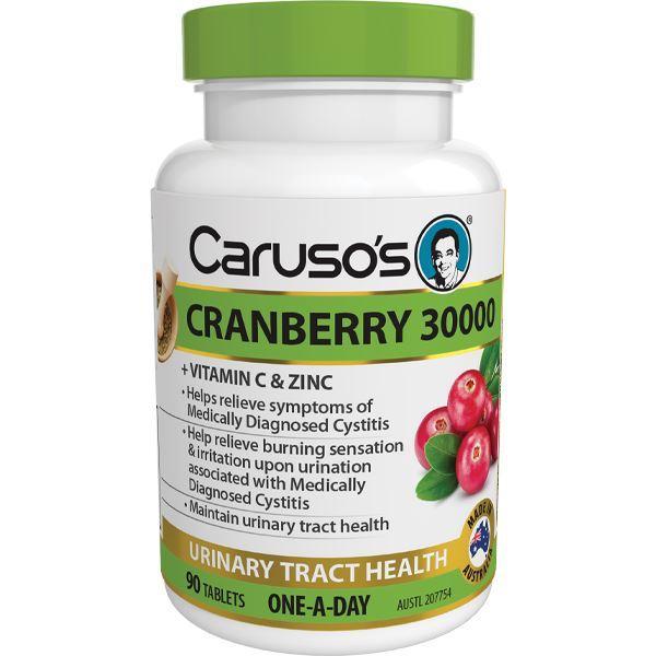 Caruso's Cranberry 30000mg One A Day Supplement - Supports Urinary Tract & Immune Health - Perfect for Daily Wellness Routine