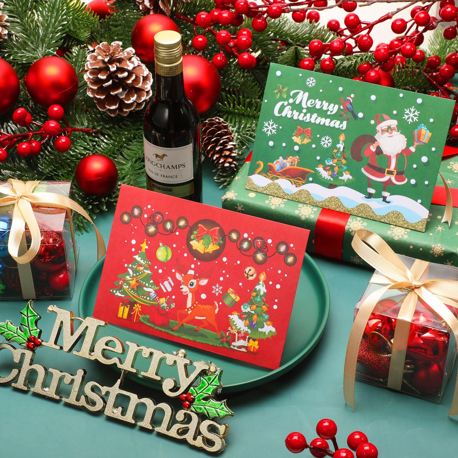 30-Piece Christmas Envelopes Set - Red & Green Mini Holiday Envelopes with Snowflake Stickers for Xmas Cards, Party Favors, Invitations, Business Notes - Perfect for Holiday Greetings, Gift Cards & Office Correspondence