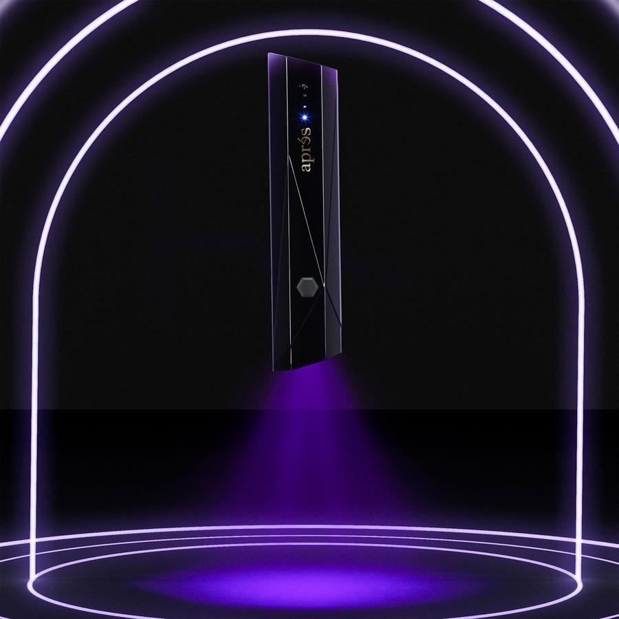 Apres Flash Cure Lamp Omega Mini Black - Professional UV LED Nail Lamp for Gel Polish Curing, Fast & Even Drying - Perfect for Home & Salon Manicures