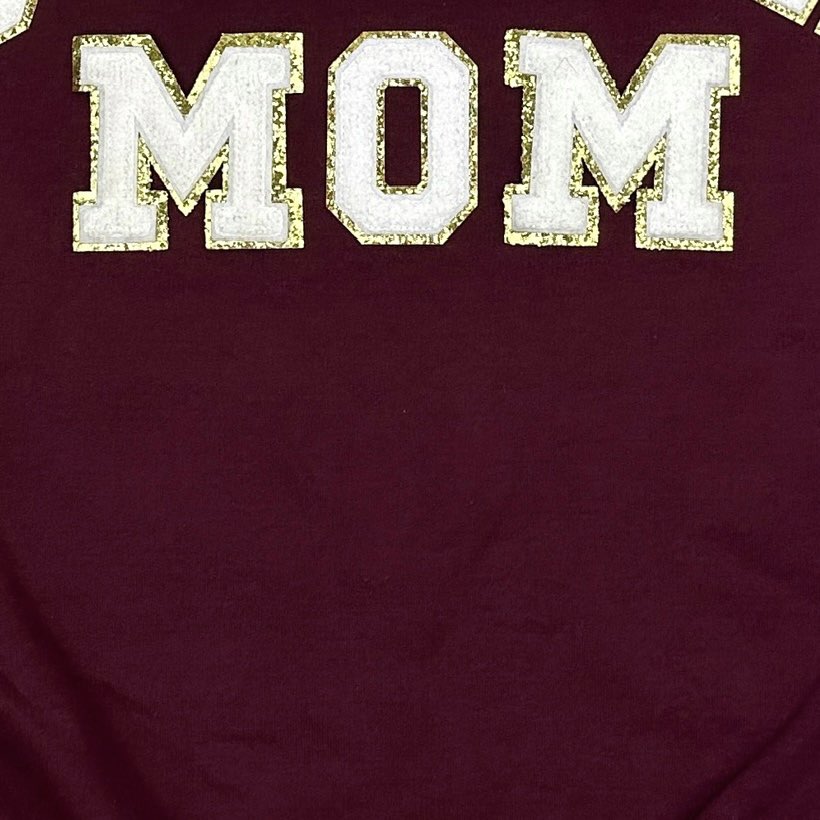 Baseball Mom Chenille Patch Sweatshirt - Comfortable Pullover for Baseball Moms - Perfect for Games, Practices & Team Spirit