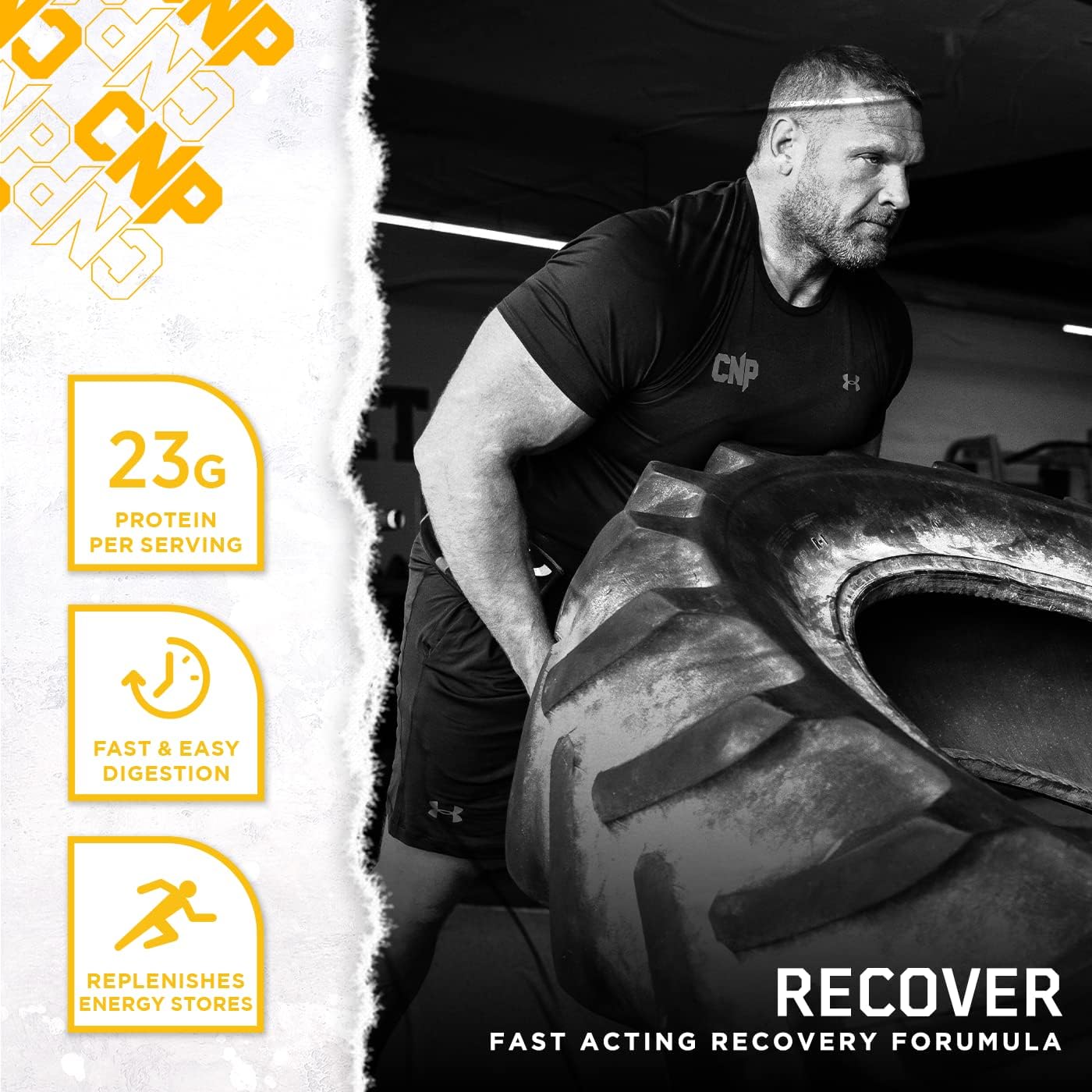 CNP Pro Recover Banana 5kg - Post Workout Recovery Powder with High Protein & Carbs for Muscle Growth - Ideal for Gym, Fitness & Athletic Performance