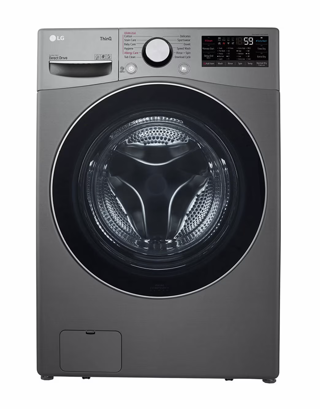 LG 15Kg TurboWash Front Load Washer and Dryer Combo - Energy Efficient Laundry Machine for Home & Apartment Use