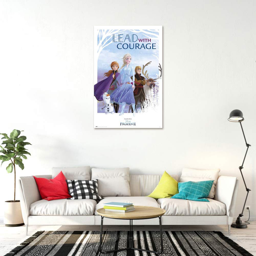 Frozen 2 Movie Poster - Anna, Elsa, Olaf, Sven & Kristoff 
